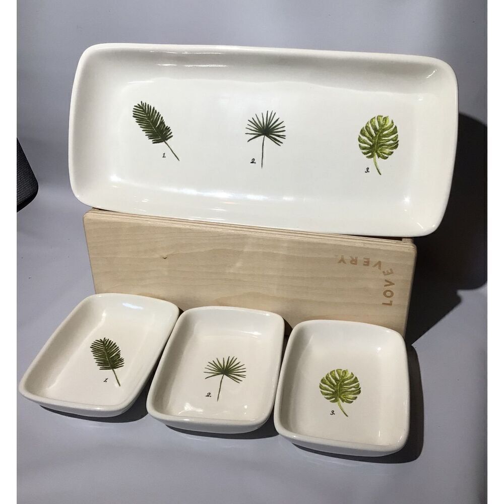 Rae Dunn Artisan Collection tray set 4 pcs.